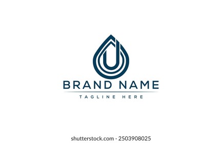 U logo Design Template Vector Graphic Branding Element.