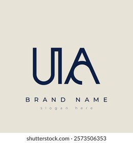 U and A logo design. UA abstract Letters Logo Monogram. This logo design is the process of creating a visual symbol that represents a brand, company, or individual.