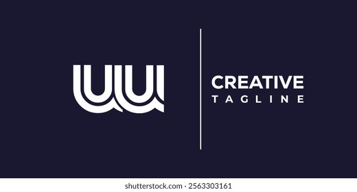 U and U logo design. UU abstract Letters Logo Monogram. This logo design is the process of creating a visual symbol that represents a brand, company, or individual.