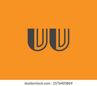 U and U logo design. UU abstract Letters Logo Monogram. This logo design is the process of creating a visual symbol that represents a brand, company, or individual.