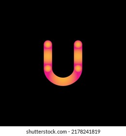 U Logo-Design, Vektorgrafik-Vorlage