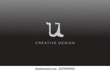 U logo, digital, network, wireless, initials, letters, emblem symbol icon vector logo 