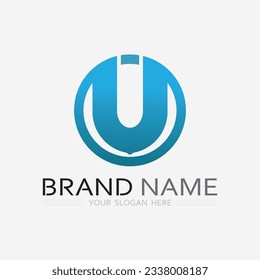 U logo and Initial letter U logo business and design icon vector