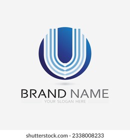 U logo and Initial letter U logo business and design icon vector