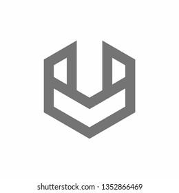 U logo initial letter design template vector illustration