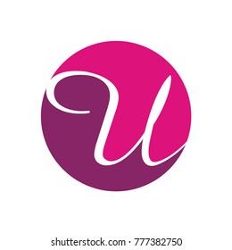 U logo initial letter design template vector illustration