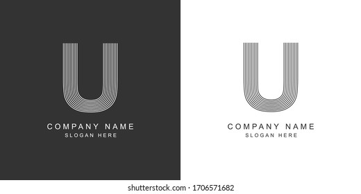 U logo. U letter icon. Vector illustration.