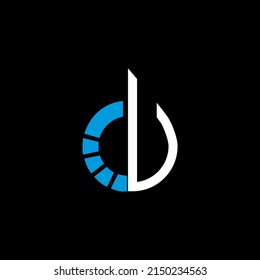 U logo monogram isolated on circle element design template