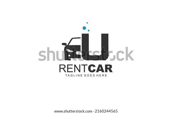 U logo rental for branding
company. transportation template vector illustration for your
brand.