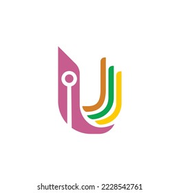u logo and technology design