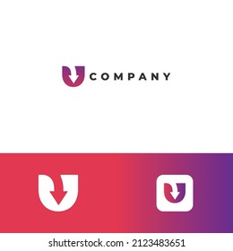 U logo vector icon illustration modern design. arrow logo vector icon illustration modern design. U arrow logo vector icon illustration modern design.