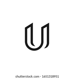 U Logo.U Letter Design Vector Illustration Modern minimalist Icon.