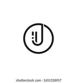 Icono minimalista moderno con diseño de letra U Ilustración vectorial con logotipo U.