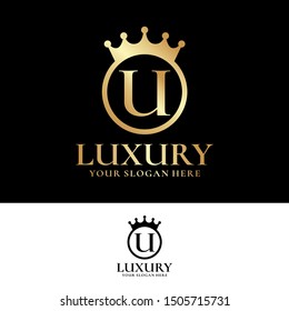 U Luxury Logo Design Template Inspiration, Vector, Illustration.