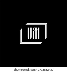 U M letter logo abstract design