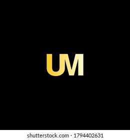 U M letter logo abstract design