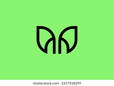U M logo with a leave logo symbol