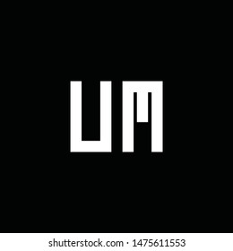 U and  M UUMM initial logo monogram designs modern templates