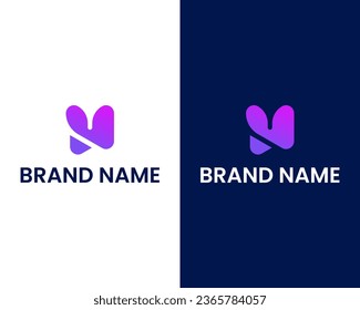 U Modern app icon logo design vector, abstract u letter logo