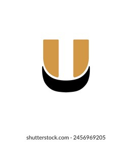 U modern letter vector logo design