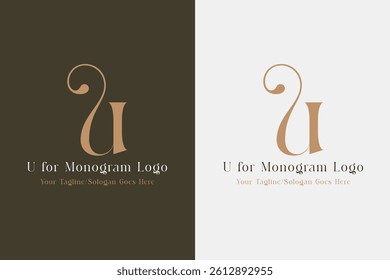 U for Monogram, Elegant, Fashion related Logo vector file