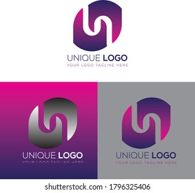 U and N letter logo Design with Teeth vector shape.