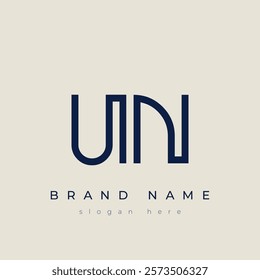 U and N logo design. UN abstract Letters Logo Monogram. This logo design is the process of creating a visual symbol that represents a brand, company, or individual.