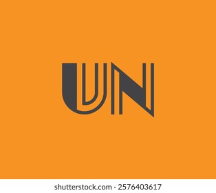 U and N logo design. UN abstract Letters Logo Monogram. This logo design is the process of creating a visual symbol that represents a brand, company, or individual.