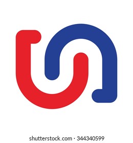 u and n logo vector