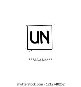 U N UN Initial abstract logo concept vector