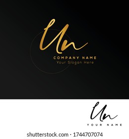 U N UN U R UR  Initial letter handwriting and signature logo.	

