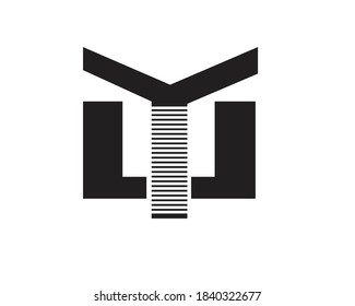 u & n and u & y logo designs and logos