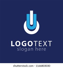 U O Initial letter logo vector