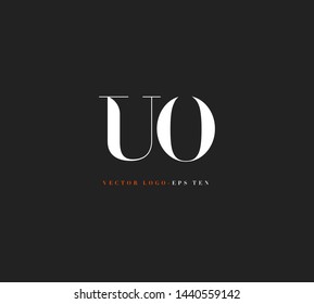 U O letters Joint logo icon vector for business card and corporate identity.