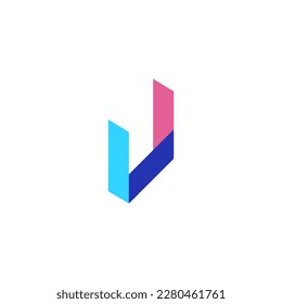 U Origami-Brief, Vektorlogotype, Symbol