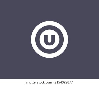 U OU UO logo design vector template