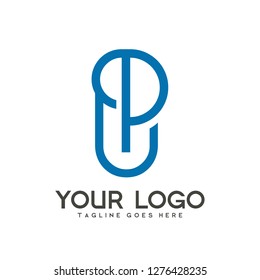 U and P logo abstract, logo design for industry and business, modern design flat color, logotype, logo template