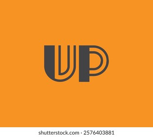 U and P logo design. UP abstract Letters Logo Monogram. This logo design is the process of creating a visual symbol that represents a brand, company, or individual.