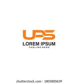 U P S Letter Initial Logo Design Vector