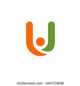 u people logo design vector sign template