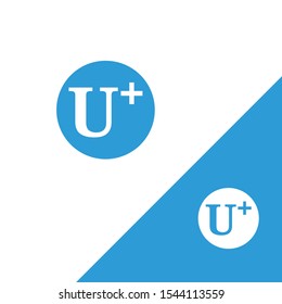 U plus logo. Suitable for some educational or courses business. 