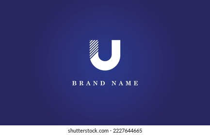 U Profesional carta mínima creativa empresa minimalista diseño de logotipo de marca