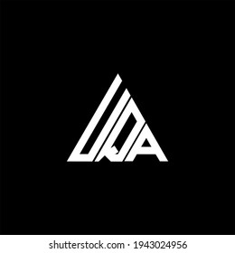 U Q A letter logo creative design on black color background. UQA icon