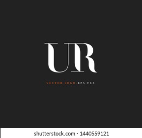 U R letters Joint logo icon vector for business card and corporate identity.