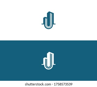u Real estate logo design