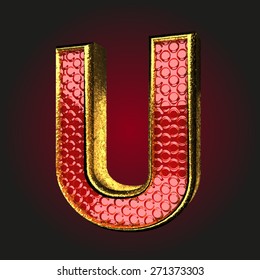 u red letter with gold