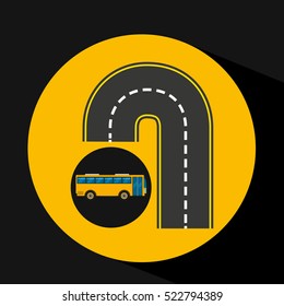 u road bus transport public vector illustration eps 10