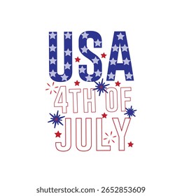 U S Um design de 4 de julho com pernos para t-shirts e outros usos