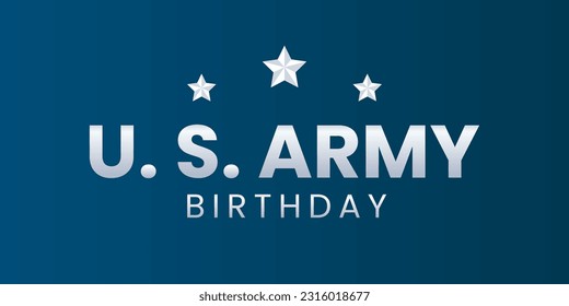 U. S. ARMY BIRTHDAY realistic flag vector illustration June 14.