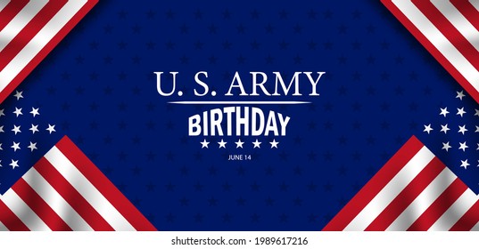 U. S. ARMY BIRTHDAY vector illustration June 14.